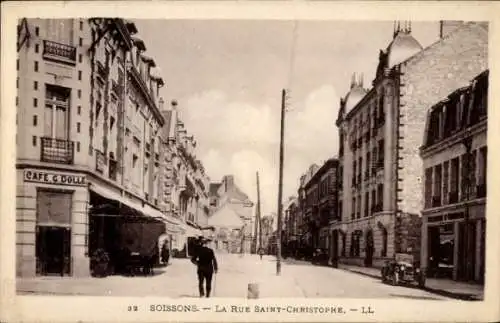 Ak Soissons Aisne, Rue Saint Christophe