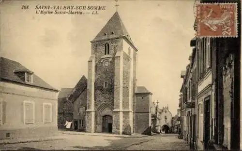 Ak Saint Valery sur Somme, Kirche Saint Martin