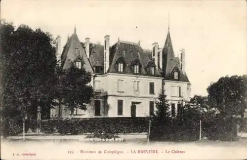 Ak Compiègne Oise, La Breviere, Schloss