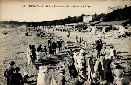 Buchstaben Ak Fouras Charente Maritime, Concours de sable sur la Plage