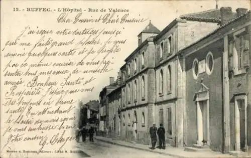 Ak Ruffec Charente, Hopital, Rue de Valence