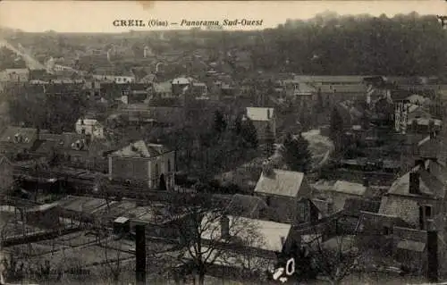 Ak Creil Oise, Panorama Südwest