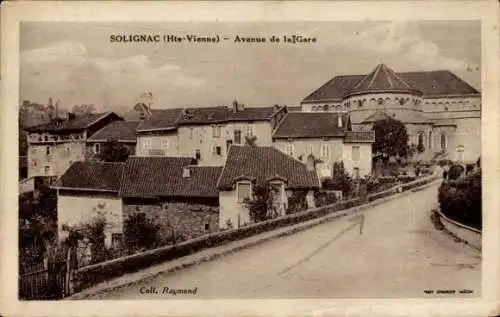 Ak Solignac Haute Vienne, Avenue de la Gare