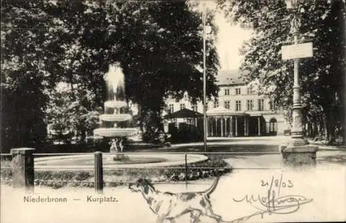 Ak Niederbronn les Bains Bad Niederbronn Elsass Bas Rhin, Kurplatz