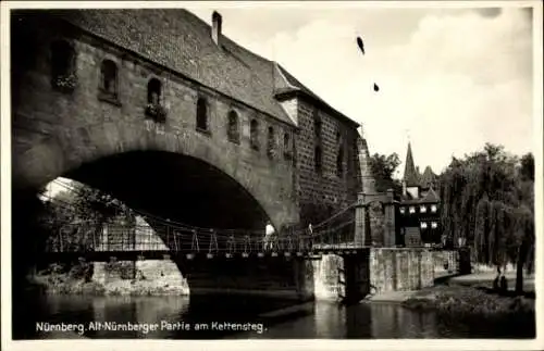 Ak Nürnberg in Mittelfranken, Alt-Nürnberg, Kettensteg