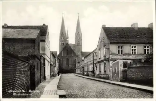 Ak Neuruppin in Brandenburg, Blick zur Klosterkirche