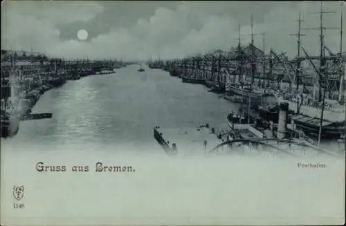 Ak Bremen, Freihafen