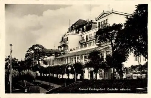 Ak Seebad Ostseebad Heringsdorf auf Usedom, Kurhotel Atlantic, Außenansicht