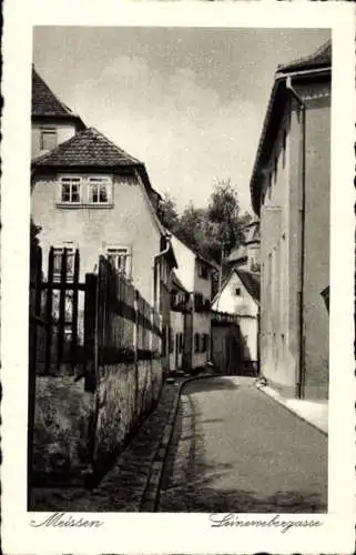 Ak Meißen in Sachsen, Leinewebergasse