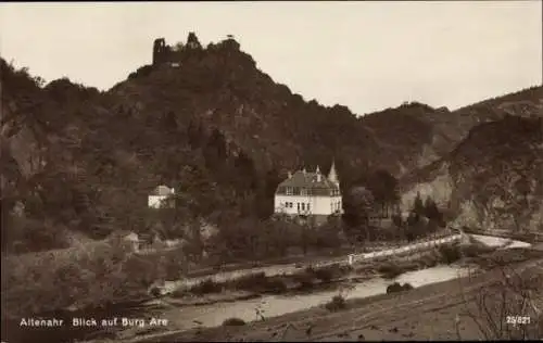 Ak Altenahr im Kreis Ahrweiler, Blick auf die Burg Are und Haus