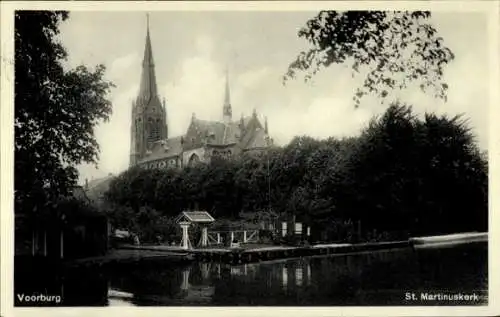 Ak Voorburg Südholland, St. Martinuskerk