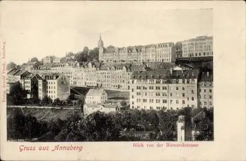 Ak Annaberg Buchholz Erzgebirge, Blick von der Bismarckstraße