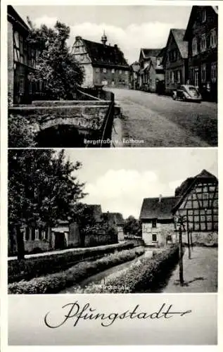 Ak Pfungstadt Hessen, Bergstraße, Rathaus, Kirchmühle