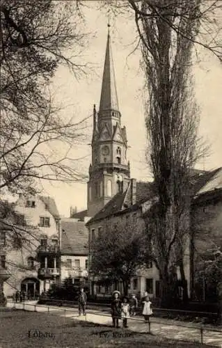 Ak Löbau in Sachsen, Evangelische Kirche