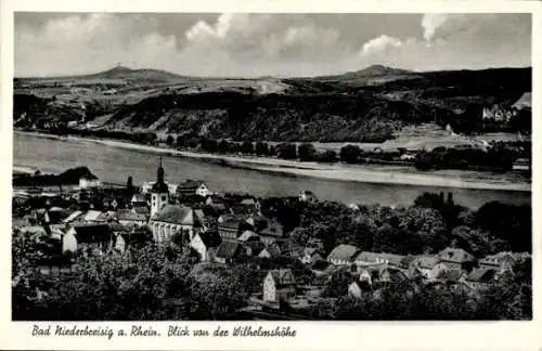 Ak Niederbreisig Bad Breisig am Rhein, Totalansicht, Kirche, Blick von der Wilhelmshöhe