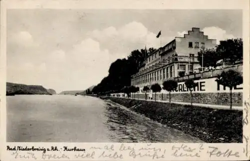 Ak Niederbreisig Bad Breisig am Rhein, Kurhaus, Promenade