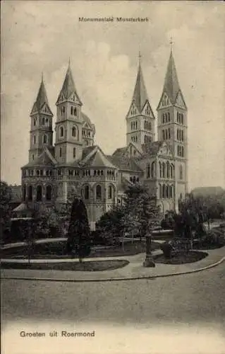 Ak Roermond Limburg Niederlande, Monumentale Münsterkirche