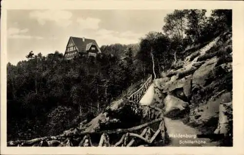 Ak Waldenburg Schlesien, Blick auf die Schillerhöhe