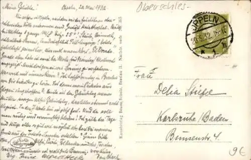 Ak Opole Oppeln Schlesien, Partie am Mühlgraben, Gebäude