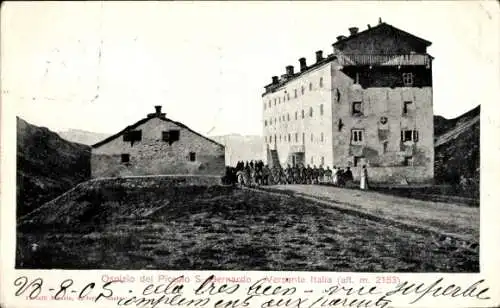 Ak Saint Bernard Valle D'Aosta, Hospice, Dorfansicht, Grosser St. Bernhard Pass