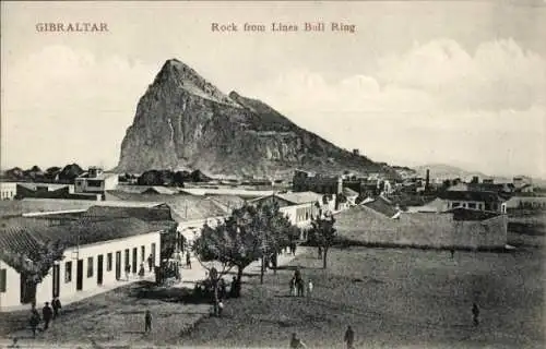 Ak Gibraltar, Felsen vom Linea Bull Ring