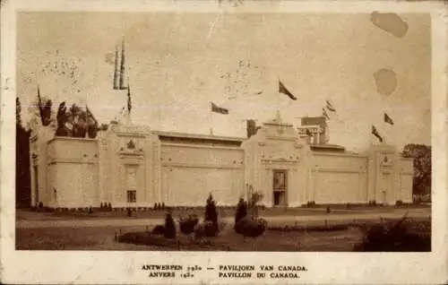 Ak Antwerpen Flandern, Weltausstellung 1930, Pavillon von Kanada