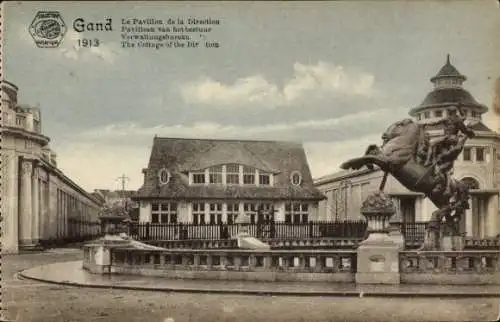 Ak Gand Gent Ostflandern, Exposition Universelle 1913, Verwaltungsgebäude