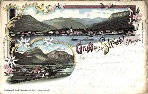 Litho Strobl in Salzburg, Totalansicht, Abersee