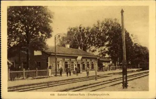Ak Kozłowa Ruda Kazlų Rūda Koselrode Litauen, Bahnhof, Empfangsgebäude, I. WK