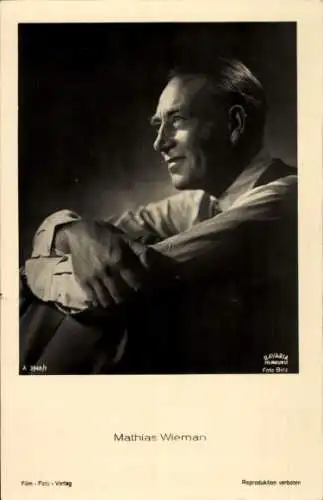 Ak Schauspieler Mathias Wieman, Portrait