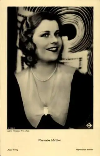 Ak Schauspielerin Renate Müller, Portrait