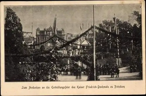 Ak Potsdam, Kaiser Friedrich Denkmal, Enthüllungsfeier