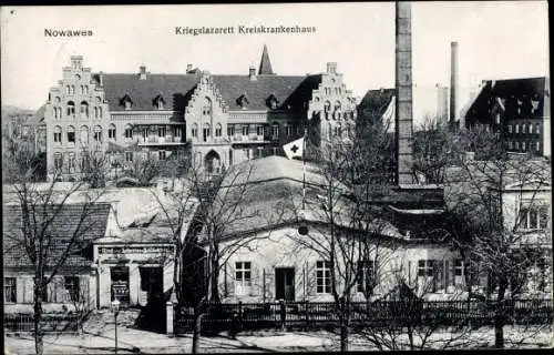 Ak Nowawes Babelsberg Potsdam in Brandenburg, Kriegslazarett Kreiskrankenhaus