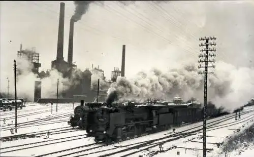 Foto Carl Bellingrodt,  Deutsche Eisenbahn, Dampfloks im Winter