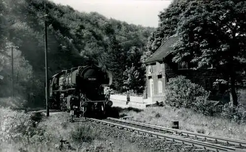 Foto Carl Bellingrodt,  Deutsche Eisenbahn, Dampflok, Wohnhaus