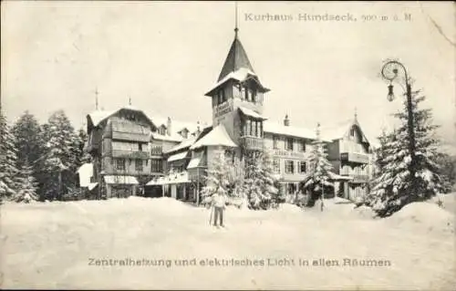 Ak Bühlertal im Schwarzwald, Kurhaus Hundseck, Winter