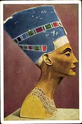 Sammelbild Bilder aus aller Welt, Pharaonengräber, Königin Nofretete