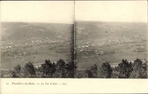 Stereo Ak Plombières les Bains Lothringen Vosges, Le Val d'Ajol