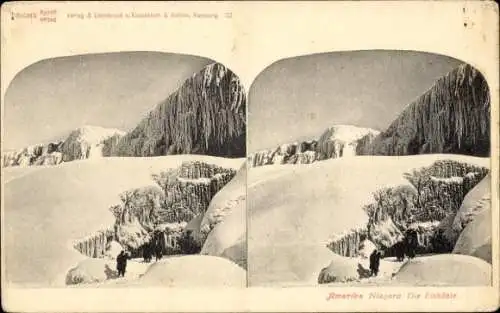 Stereo Ak Niagara New York USA, Eishöhle