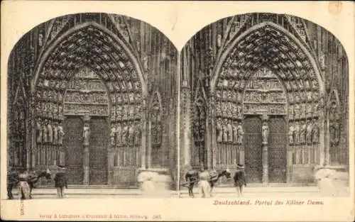 Stereo Ak Köln am Rhein, Dom, Portal