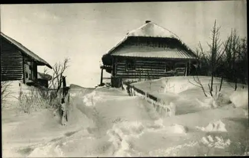 Ak Borosdin Russland, Dorfpartie, Winter