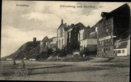 Ak Grudziądz Graudenz Westpreußen, Schlossberg, Speicher