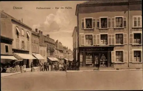 Ak Dieuze Duss Duß Lothringen Moselle, Hallenstraße