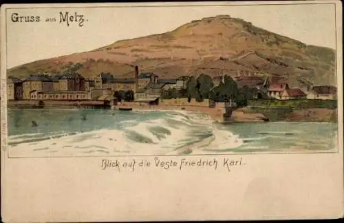 Litho Metz Moselle, Veste Friedrich Karl