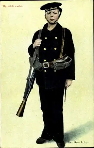 Ak Niederländischer Marinesoldat in Uniform, Portrait