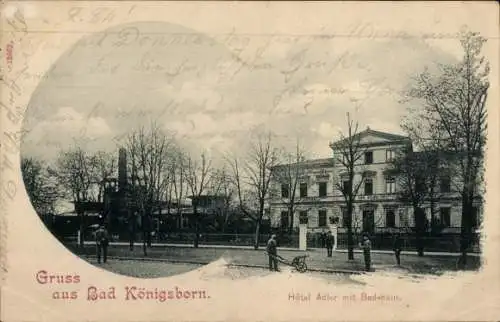 Ak Königsborn Unna im Ruhrgebiet, Hotel Adler, Badehaus