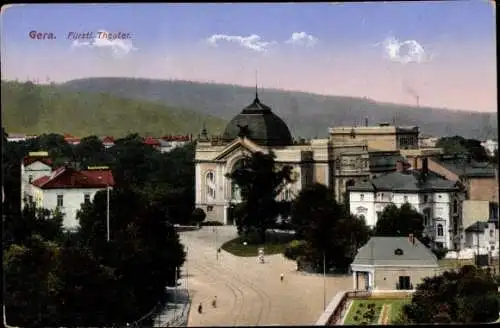 Ak Gera in Thüringen, fürstliches Theater