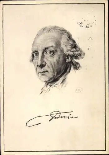 Künstler Ak König Friedrich II von Preußen, Portrait