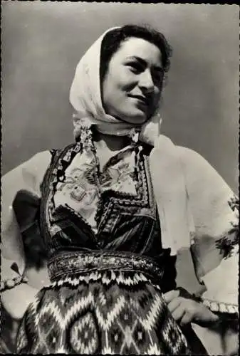 Ak Jugoslawien, Frau in Volkstracht
