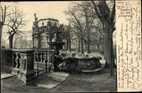 Ak Dresden Altstadt, Zwingerwall